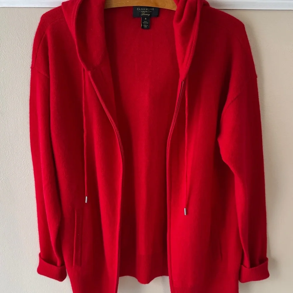 Charter Club Luxury Red Cashmere Sweater - Picture 10 of 11